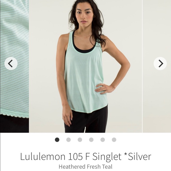 Sz 8 Lululemon 105 Singlet Heathered Fresh Teal - Picture 1 of 2